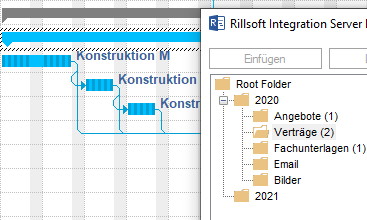 Dokumentenmanagement für Projektdokumente in Rillsoft Project