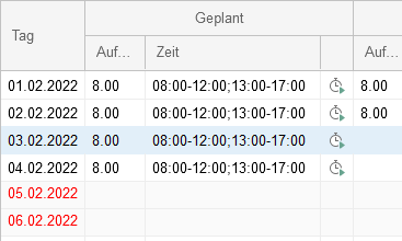 Zeiterfassung per Eingabemaske in Rillsoft Cloud