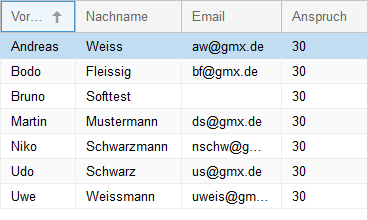 Urlaubskonten für Urlaubsplanung in Rillsoft Cloud