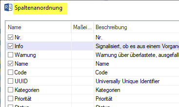 10. Column Arrangement